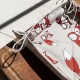 Colourful half-linen bread basket "Foxes"